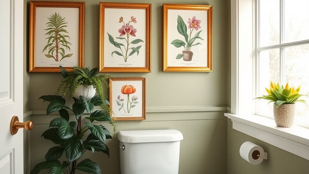 botanical wall gallery display