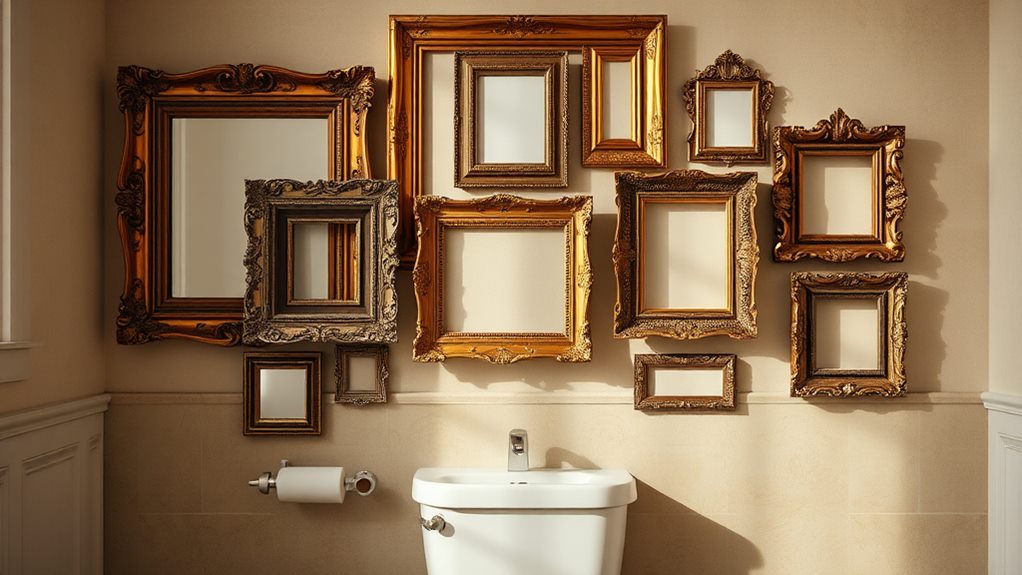 collection of antique frames