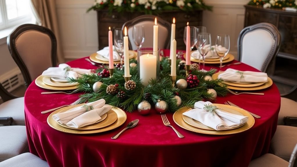 festive christmas table decor