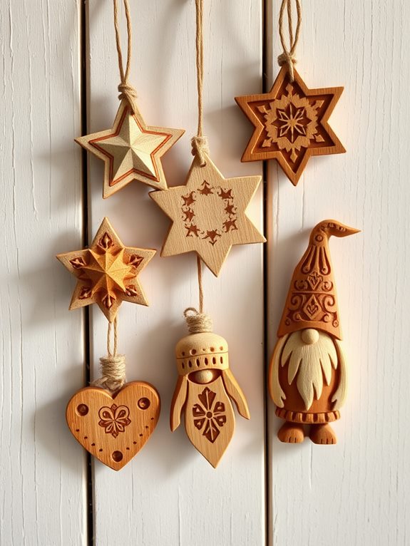 handmade wooden ornament collections