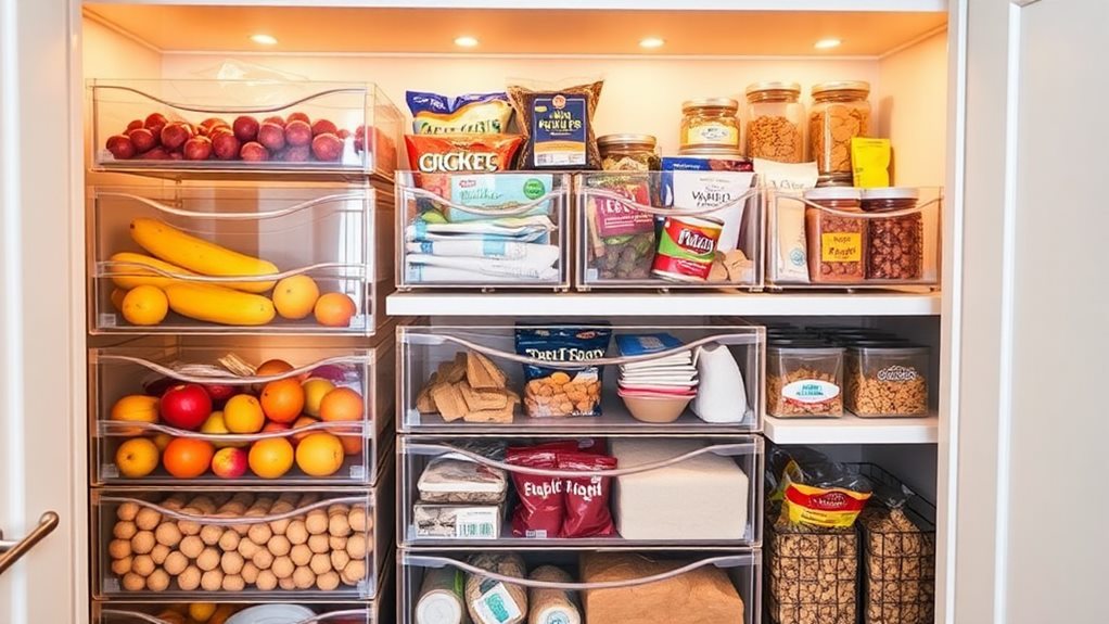 mesh drawers for food storage