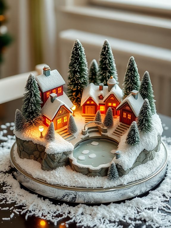 miniature tabletop christmas village