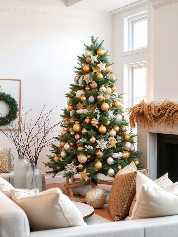 mixed metals and textures