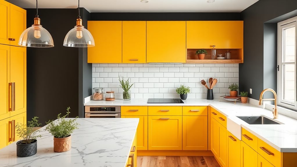 mustard yellow bold statements