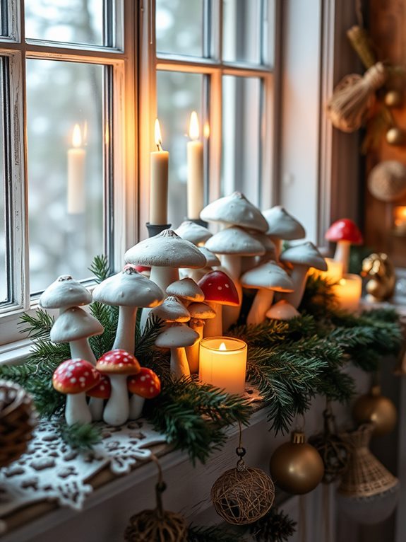 nostalgic mushroom decoration elements