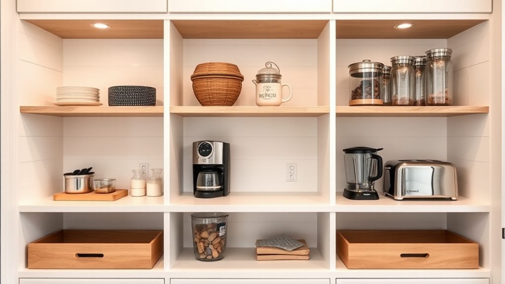 organize space for appliances