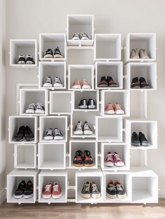 pvc shoe storage racks