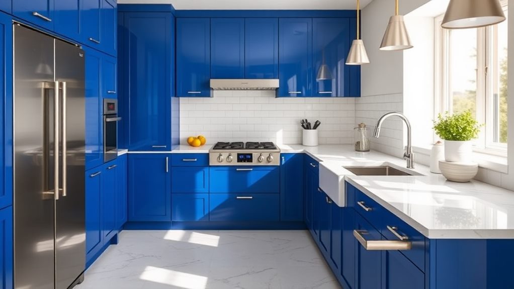 royal blue meets white