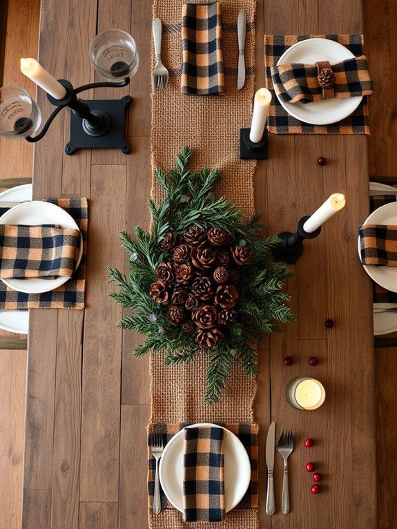 rustic farmhouse christmas table