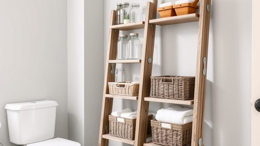 rustic wooden storage tower