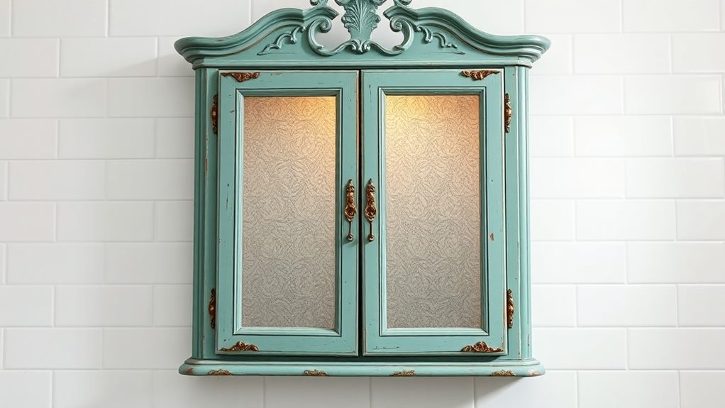 vintage pharmacy cabinet makeover
