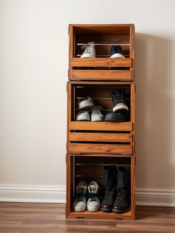 wooden crate storage solutions