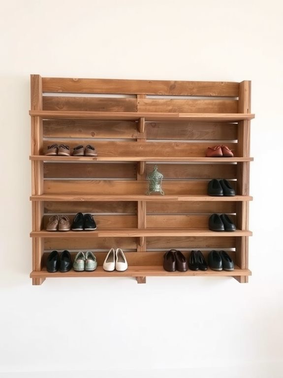 wooden pallet shoe rack