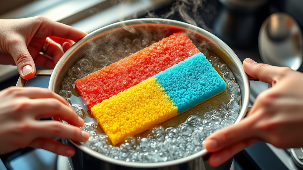 boil sponge for cleaning