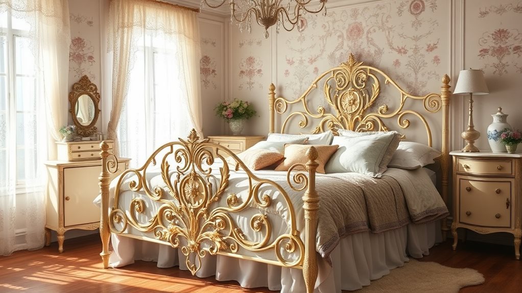 cast iron bed frame