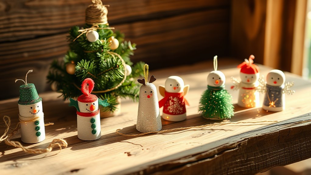 christmas creations from toilet rolls