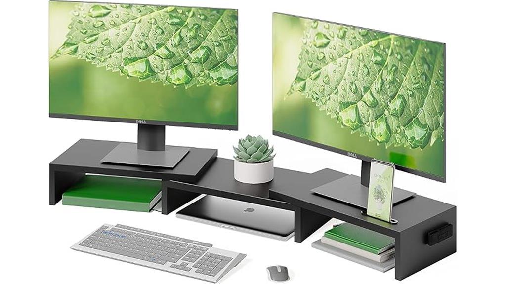 double monitor support organizer