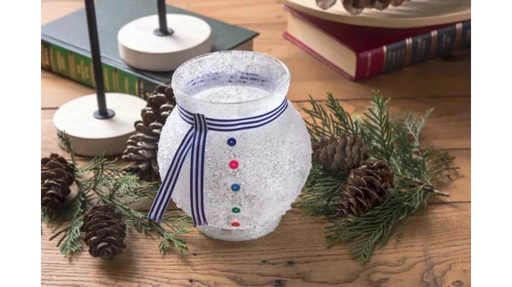 epsom salt snowman candles