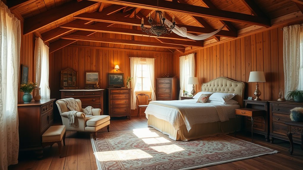 exposed wooden beams design