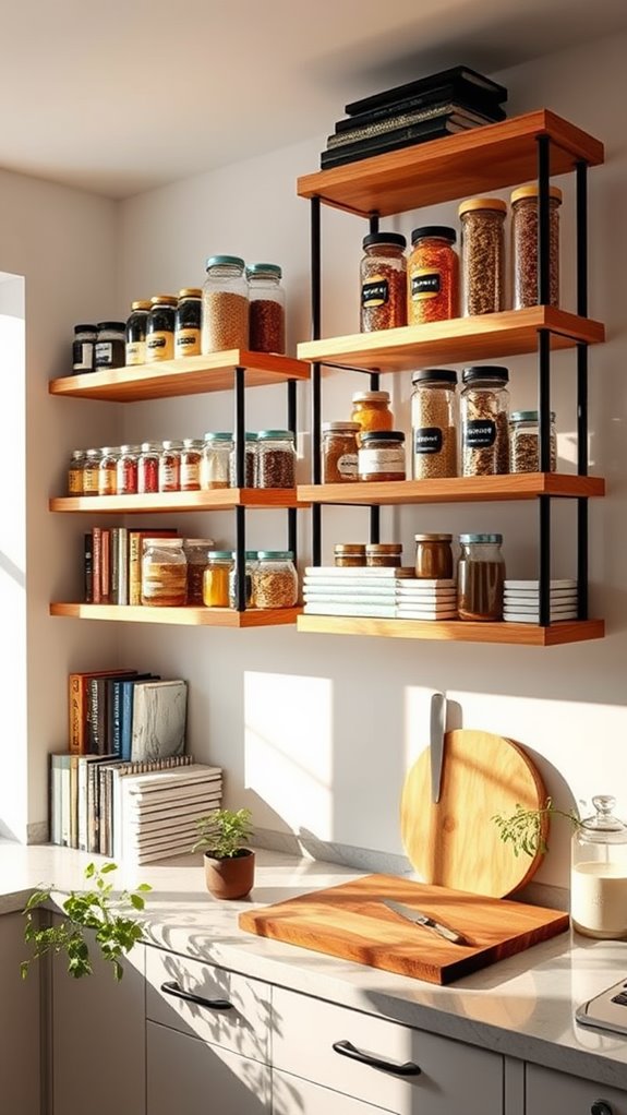 freestanding shelving units