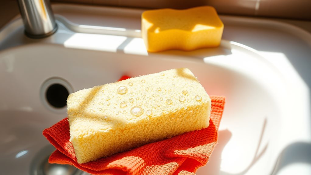 frequency of cleaning sponges