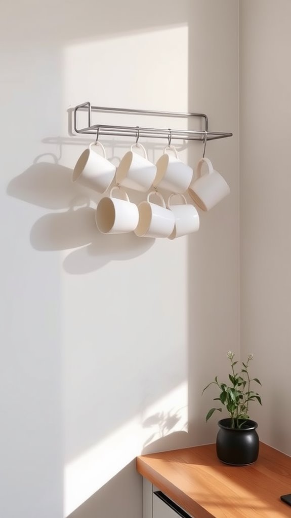 hanging mugs and cups