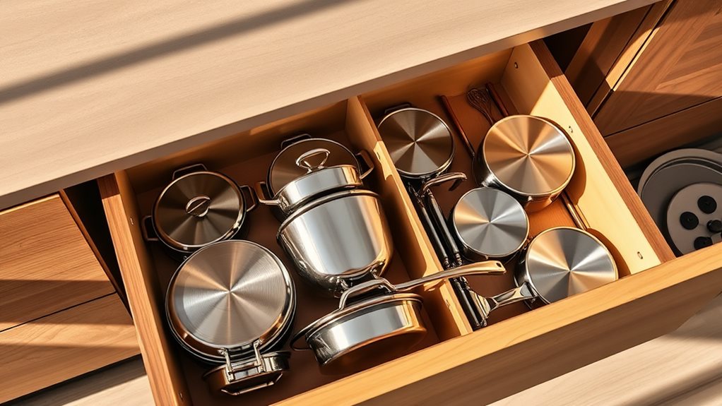 kitchen utensil storage drawer