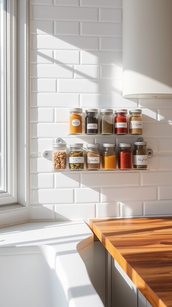magnetic spice rack supports
