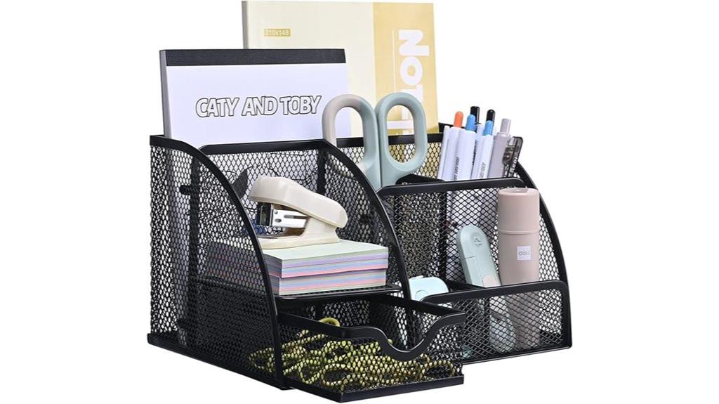 metal mesh desk organizer