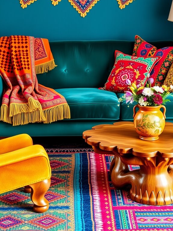 mix of patterns and colors