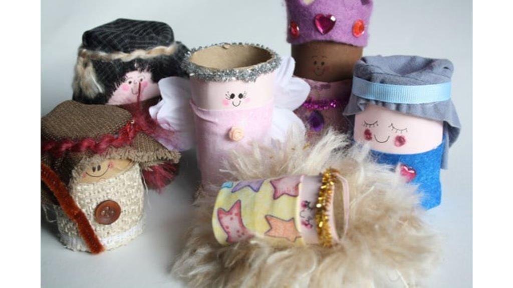 nativity game with toilet paper