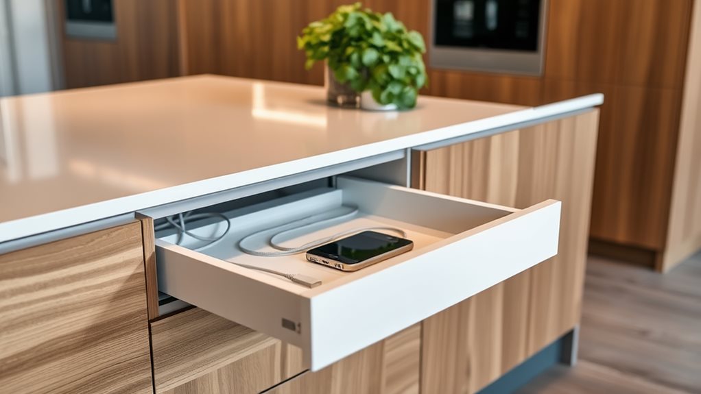 retractable charging drawer