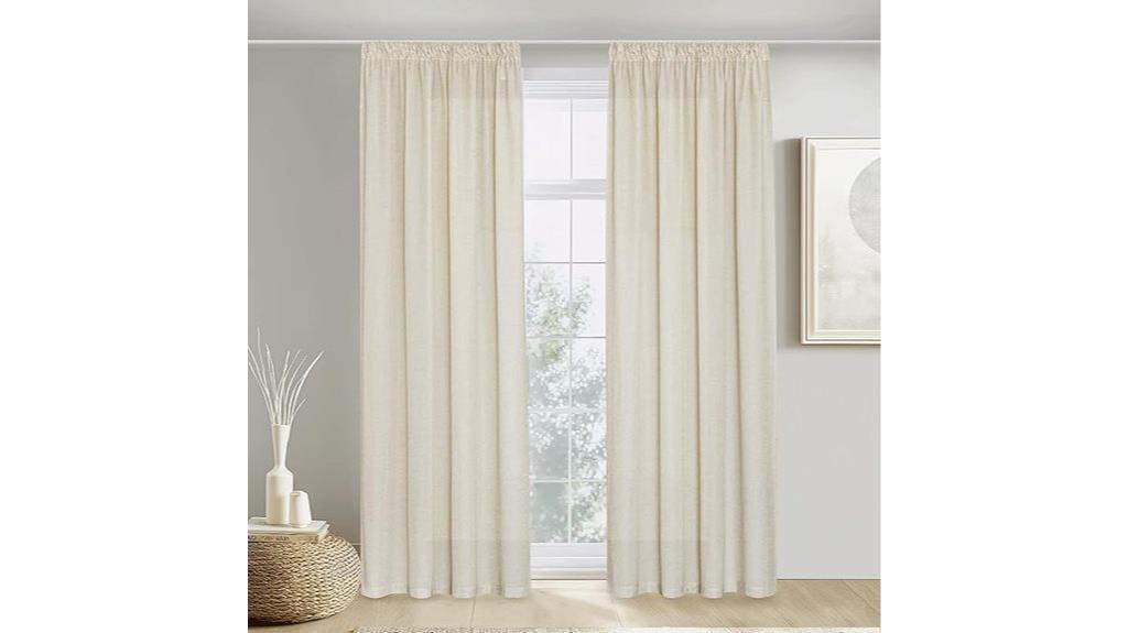 semi transparent curtains for living