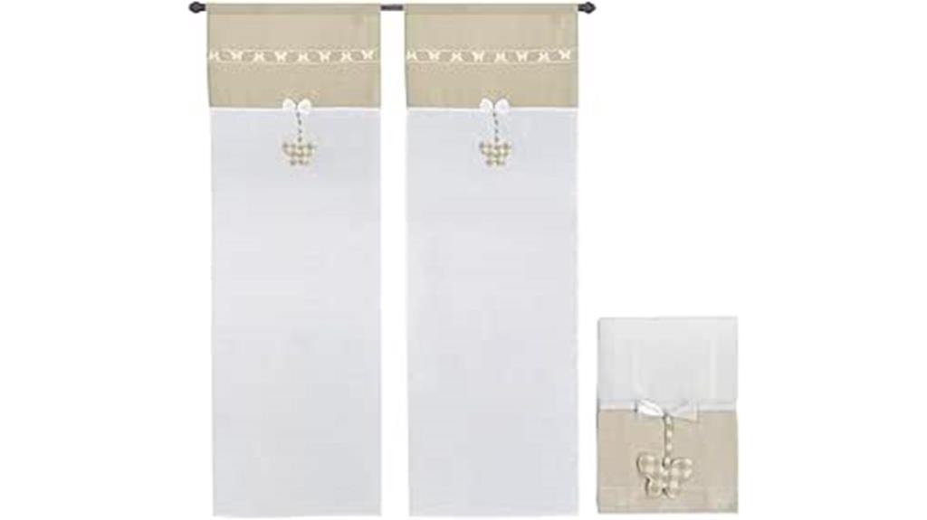 semi transparent linen door curtains