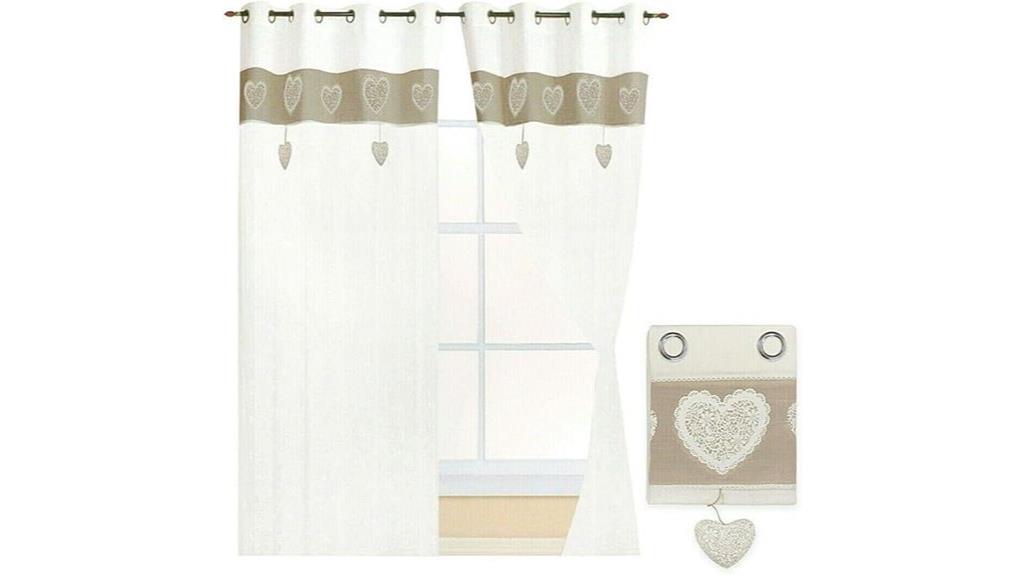semi transparent linen door curtains