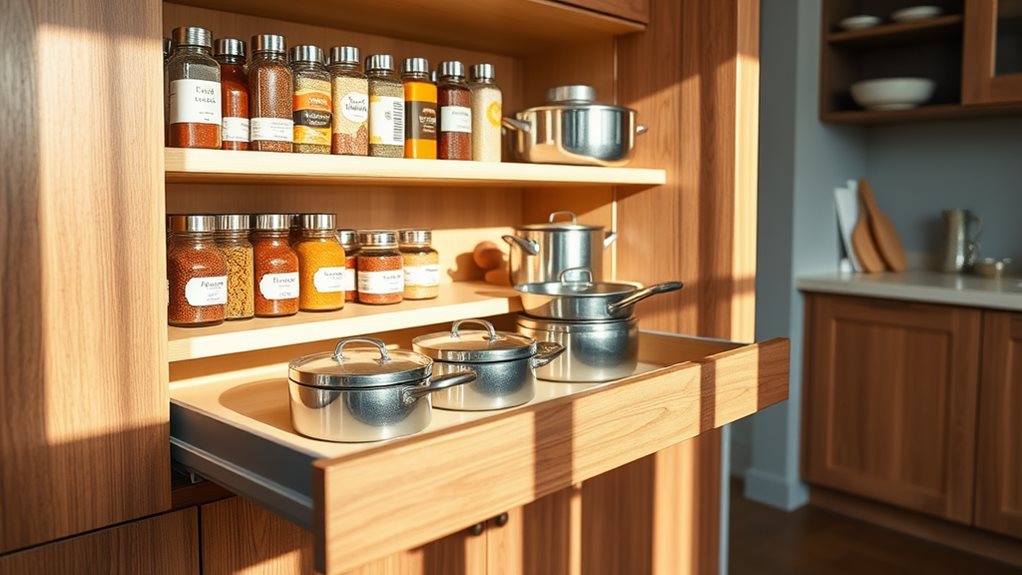 sliding kitchen storage unit