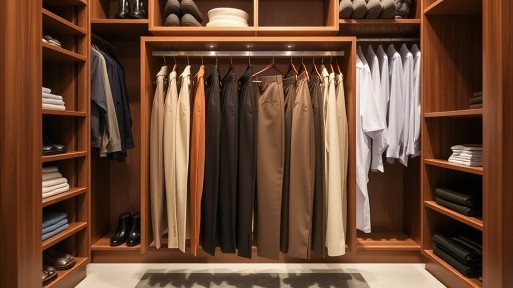 telescopic pants hanger support