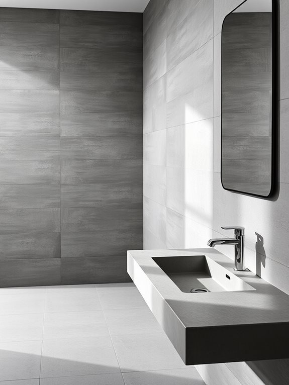 textured tiles and micro cement