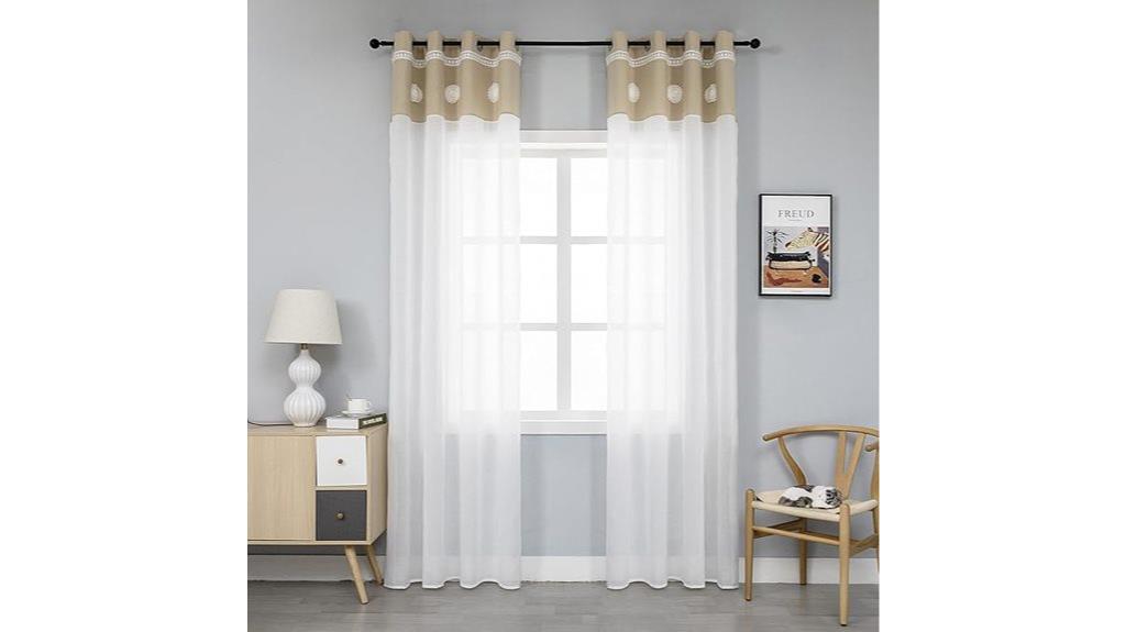 white lace sheer curtains