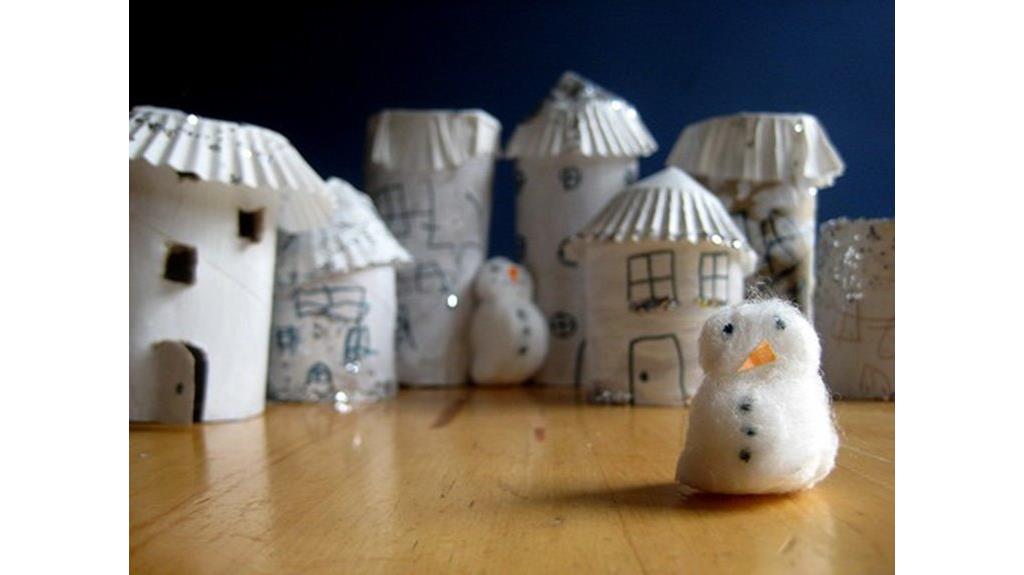 winter city leave in snow