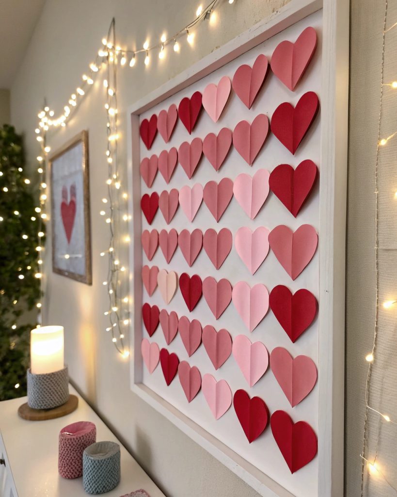 Art mural en coeurs DIY pour la Saint-Valentin