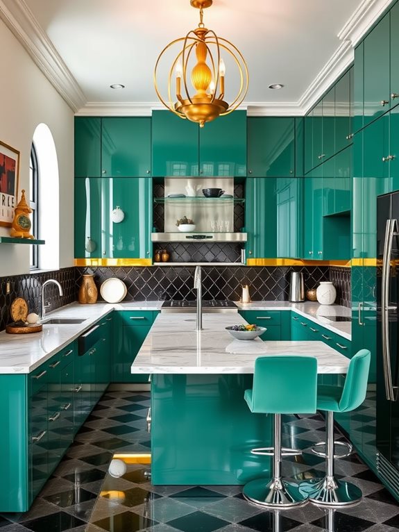 art deco modern kitchens