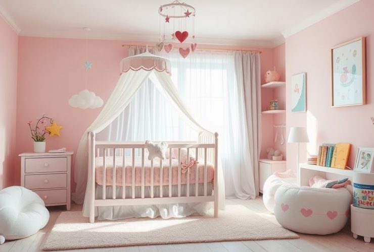 beautiful pink baby rooms