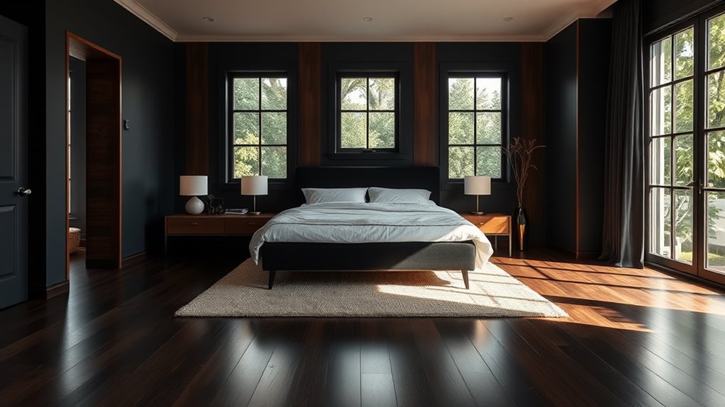 best black and wood bedrooms