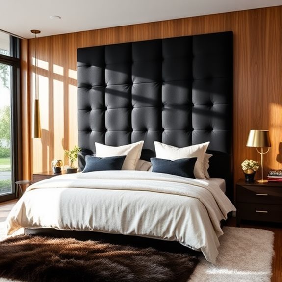 black headboards statement piece