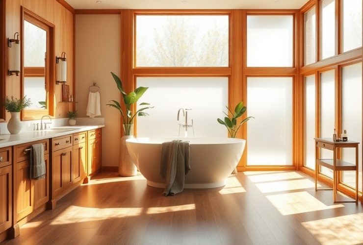 bright wooden bathroom ideas