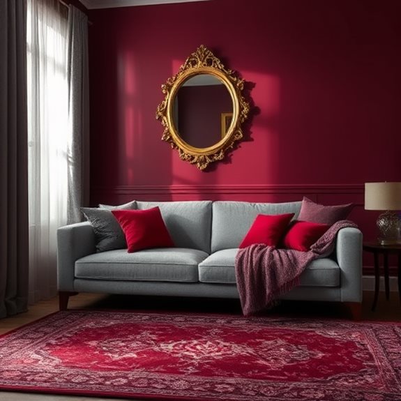 burgundy and gray palette