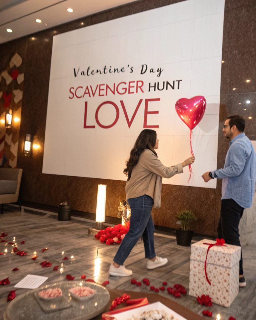 Chasse au trésor romantique pour la Saint-Valentin