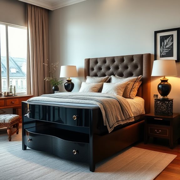 chic black dresser designs