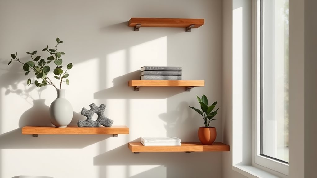 elegant and space saving shelves